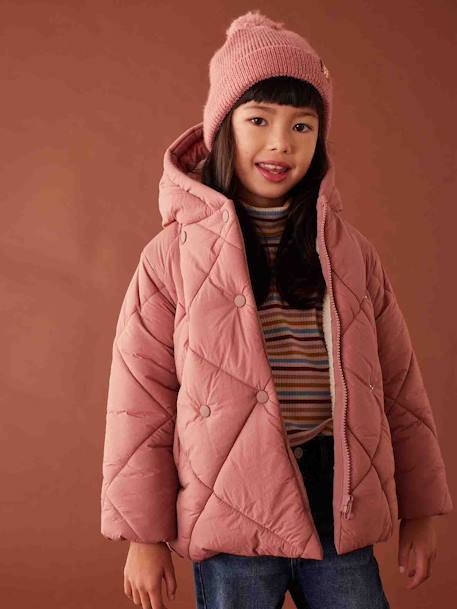 Doudoune à capuche fille doublée sherpa fille blush 7 - vertbaudet enfant 