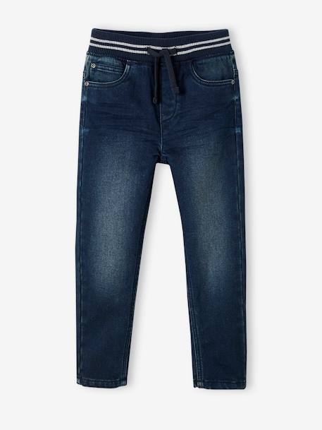 Pantalon en molleton effet denim intérieur chaud denim brut+stone 2 - vertbaudet enfant 