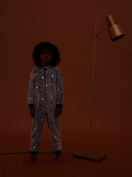 Combi-pyjama espace phosphorescent garçon marine 2 - vertbaudet enfant 
