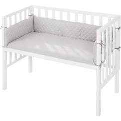 -Berceau Cododo ROBA Style 2 en 1 + Matelas - Tour de lit et Barrière - Blanc