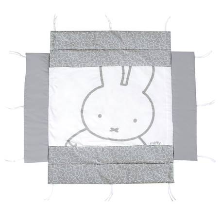 Tapis de Parc Bébé - ROBA - miffy® - Tour de Parc avec Fond et Bords à Motif Lapin - Gris / Blanc GRIS 1 - vertbaudet enfant 