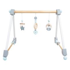 Jouet-Portique d'Éveil en Bois pour Bébé miffy® - ROBA - Avec 3 Pendentifs - Blanc/Gris