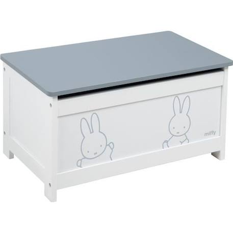 Coffre à Jouets miffy® pour Enfant - Meuble de Rangement en Bois 2 en 1 - Blanc / Motif Lapin Gris - ROBA BLANC 1 - vertbaudet enfant 