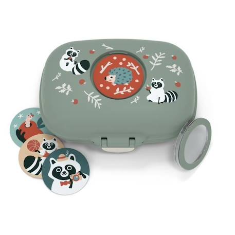 Boîte à Goûter Snack Box Hermétique - Idéal Pour Ecole ou Parc - MB Gram Vert Raccoon - MONBENTO VERT 3 - vertbaudet enfant 