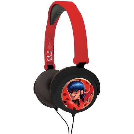 Casque stéréo enfant pliable et ajustable Miraculous - LEXIBOOK ROUGE 1 - vertbaudet enfant 