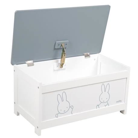 Coffre à Jouets miffy® pour Enfant - Meuble de Rangement en Bois 2 en 1 - Blanc / Motif Lapin Gris - ROBA BLANC 2 - vertbaudet enfant 