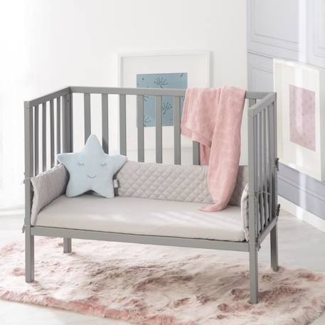 Berceau Cododo Réglable roba Style - ROBA - Taupe - Matelas PU - Tour de lit et Barrière GRIS 2 - vertbaudet enfant 