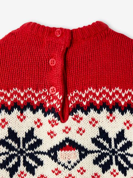 Pull jacquard de Noël bébé collection capsule famille rouge+vert sapin 4 - vertbaudet enfant 