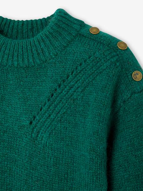 Robe en tricot fille beige chiné+vert 6 - vertbaudet enfant 