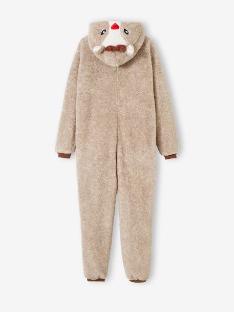 Surpyjama 'renne' adulte collection capsule famille beige chiné 2 - vertbaudet enfant 