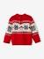 Pull jacquard de Noël bébé collection capsule famille rouge+vert sapin 2 - vertbaudet enfant 