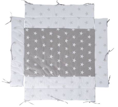 Tapis de Parc Bébé - ROBA - Little Stars - Gris / Blanc - Universel - H 18 x L 96 x P 96 cm BLANC 1 - vertbaudet enfant 