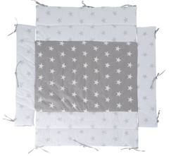 Jouet-Premier âge-Tapis de Parc Bébé - ROBA - Little Stars - Gris / Blanc - Universel - H 18 x L 96 x P 96 cm