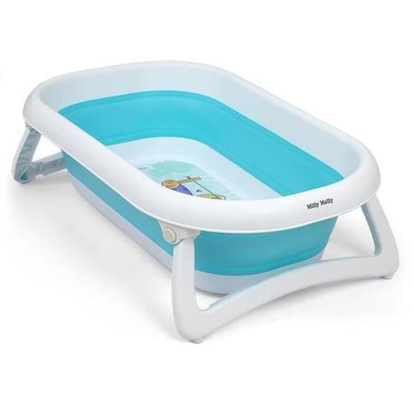 Baignoire pliante - MILLY MALLY - Aqua Blue - Légère et fonctionnelle - Pieds antidérapants - Bouchon thermique BLEU 1 - vertbaudet enfant 