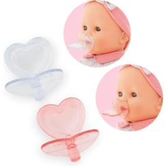 Tétines pour Poupon Corolle - Rose et Transparent - 36/42 cm - Pour Enfant de 24 Mois et Plus  - vertbaudet enfant