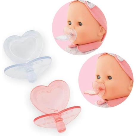 Tétines pour Poupon Corolle - Rose et Transparent - 36/42 cm - Pour Enfant de 24 Mois et Plus ROSE 1 - vertbaudet enfant 