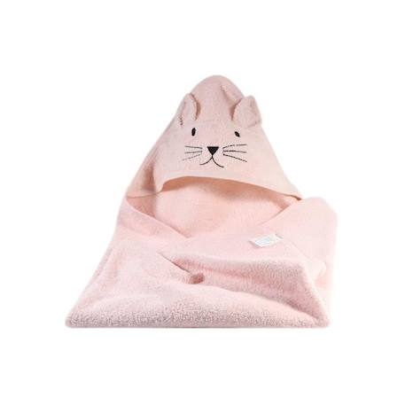 Cape de bain bébé en coton rose - KINDSGUT - Mixte - Naissance - OEKO-TEX ROSE 1 - vertbaudet enfant 