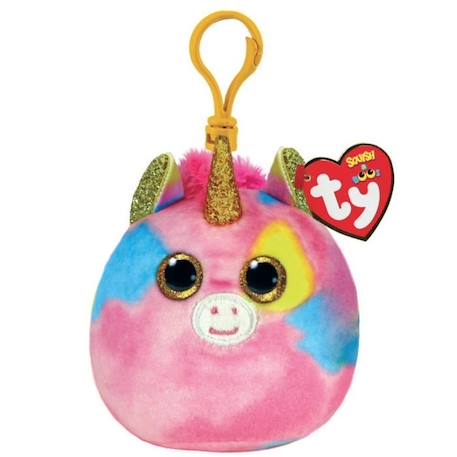 Porte-clés Peluche Squish Clip Fantasia - TY - Fantasia - Mixte - Rouge - Enfant - 3 ans - Intérieur ROSE 1 - vertbaudet enfant 