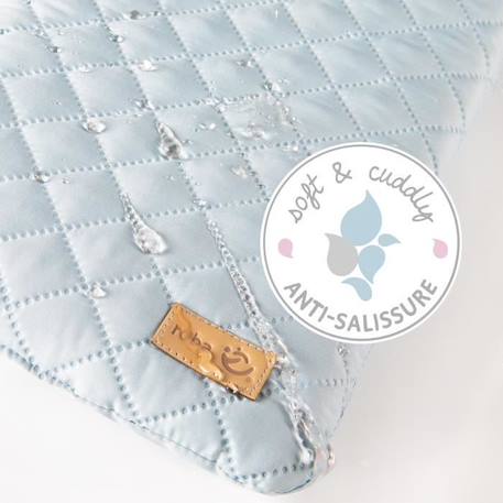 ROBA Matelas à Langer roba Style avec Ceinture de Maintien - 85 x 75 cm - Imperméable et Doux - Bleu Clair / Ciel BLEU 3 - vertbaudet enfant 