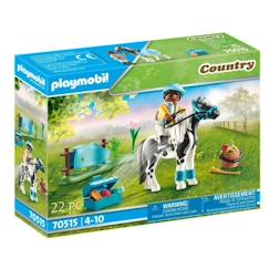 Jouet-PLAYMOBIL - 70515 - Cavalier et poney Lewitzer - Accessoires inclus