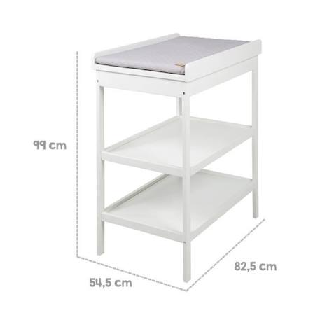 ROBA Table à Langer + Matelas à Langer gris piqué 'roba Style' - Laqué Blanc BLANC 3 - vertbaudet enfant 