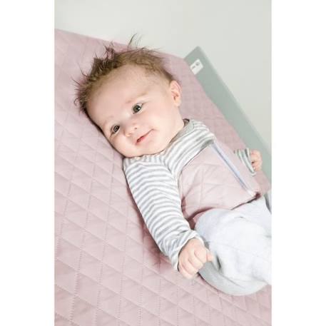 ROBA Matelas à Langer roba Style avec Ceinture de Maintien - 85 x 75 cm - Imperméable et Doux - Rose / Mauve ROSE 4 - vertbaudet enfant 