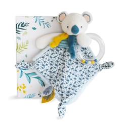 Doudou et Compagnie - Doudou Koala Avec Hochet - 22 cm - Bleu - Yoca le Koala  - vertbaudet enfant