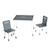 ROBA Ensemble Table + 2 Chaises Enfants - Rock Star Baby 3 - Table de Jeu et d'Apprentissage - Gris Foncé / Blanc GRIS 1 - vertbaudet enfant 