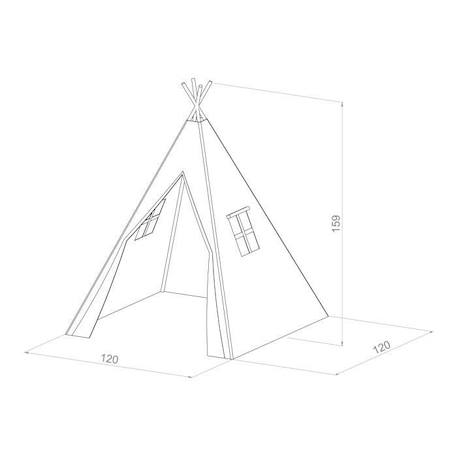 Tente Tipi pour Enfants SUNNY - Alba Rose - 120x120 cm ROSE 4 - vertbaudet enfant 