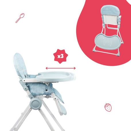 Badabulle Chaise haute pour bébé ultra compacte et légère
