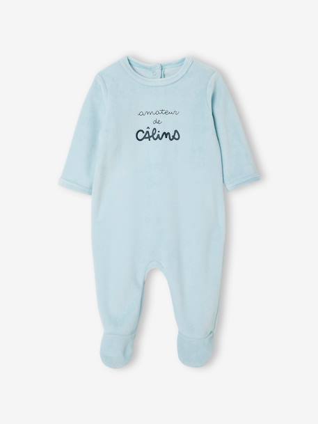 Lot de 2 dors-bien bébé en velours BASICS bleu nuit 2 - vertbaudet enfant 