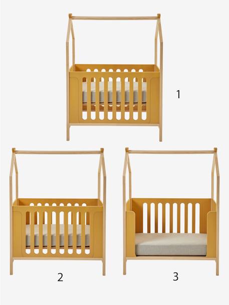 Lit bébé Cabane LIGNE COCONUT transformable en banquette blanc+Sable 14 - vertbaudet enfant 