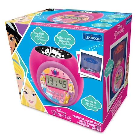 Réveil projecteur Disney Princesses fonction minuteur ROSE 3 - vertbaudet enfant 