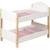 ROBA Lit Superposé de Poupée Scarlett en Bois + 2 Oreillers et 2 Couettes Roses - Lit Double de Poupée - Blanc / Naturel BLANC 1 - vertbaudet enfant 