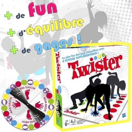 Hasbro Gaming - Twister - Jeu d'ambiance pour enfants - à partir de 6 ans ROUGE 2 - vertbaudet enfant 