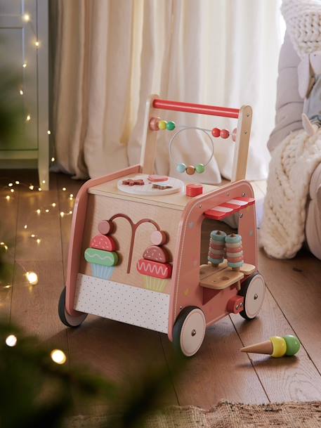 Chariot de marche marchande glaces et gâteaux en bois FSC® bois 5 - vertbaudet enfant 