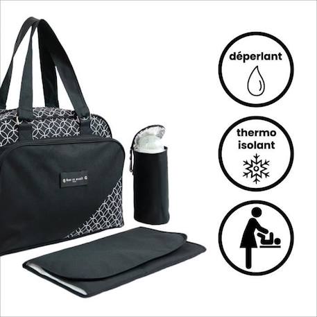 Sac à langer BABY ON BOARD SIMPLY STAR NOIR 2 - vertbaudet enfant 