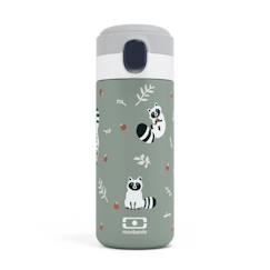 MONBENTO - Gourde Isotherme - Petite Gourde Hermétique 360ml - Garde au Chaud/Froid jusqu'à 12h - MB Pop Vert Raccoon  - vertbaudet enfant