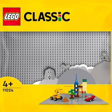 LEGO® 11024 Classic La Plaque De Construction Grise 48x48, Socle de Base pour Construction, Assemblage et Exposition GRIS 1 - vertbaudet enfant 