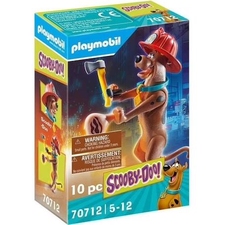 PLAYMOBIL - 70712 - SCOOBY-DOO Pompier - Figurine à collectionner pour enfant de 5 ans et plus MARRON 1 - vertbaudet enfant 