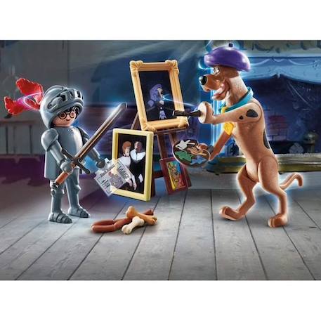 PLAYMOBIL - 70709 - SCOOBY-DOO avec chevalier noir - Licence Scooby Doo - Marron - Fille - 5 ans et plus MARRON 2 - vertbaudet enfant 