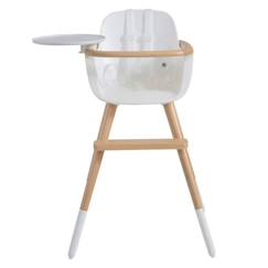 -Chaise Haute Ovo Original One Plus Blanc/Naturel - MICUNA - Siège de table - Enfant