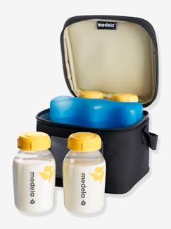 Cooler Bag - Compartiment et bloc réfrigérant + 4 biberons MEDELA  - vertbaudet enfant