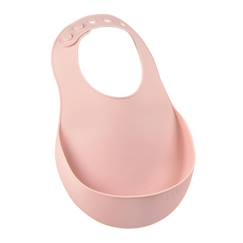 Béaba Repas Bavoir Silicone Vieux Rose  - vertbaudet enfant