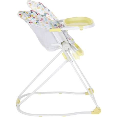 BADABULLE Chaise Haute Compacte Confetti Jaune BLANC 3 - vertbaudet enfant 