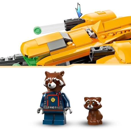 LEGO® Marvel 76254 Le Vaisseau de Bébé Rocket, Jouet à Construire Les Gardiens de la Galaxie BLANC 5 - vertbaudet enfant 