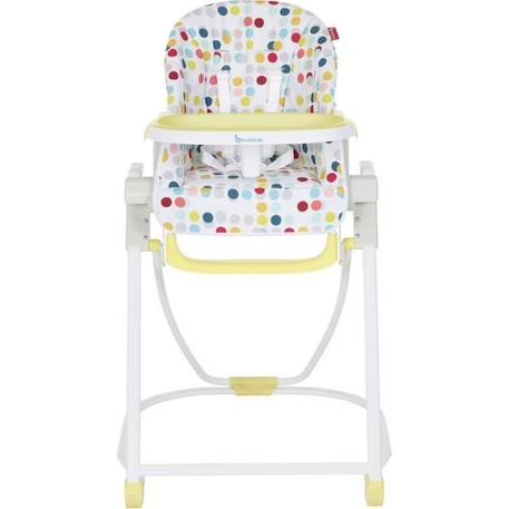 BADABULLE Chaise Haute Compacte Confetti Jaune BLANC 2 - vertbaudet enfant 