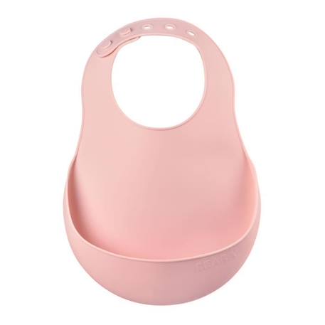 Béaba Repas Bavoir Silicone Vieux Rose ROSE 2 - vertbaudet enfant 