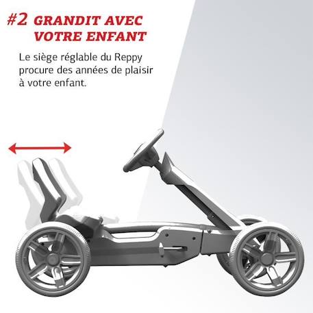 Kart à pédales Reppy Roadster - BERG - Noir/Bleu - Siège réglable - Pneus EVA - Pour enfants de 2,5 à 6 ans NOIR 3 - vertbaudet enfant 