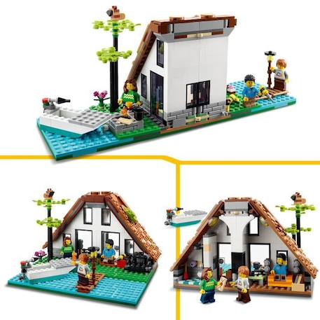 LEGO® Creator 3-en-1 31139 La Maison Accueillante, Maquette avec 3 Maisons Différentes, et Figurines BLEU 4 - vertbaudet enfant 